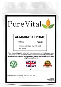 Comprimidos de sulfato de agmatina 1000 mg - estado de ánimo, enfoque y claridad mental de PureVital - Imagen 1 de 1