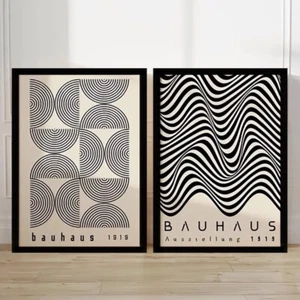 Bauhaus Exhibition 1919 Framed Canvas Art Prints 2pce 60cm x 40cm - Picture 1 of 4