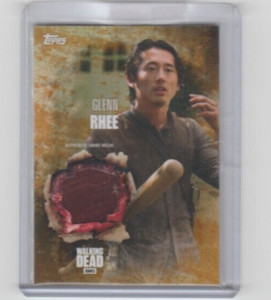 TOPPS WALKING DEAD SEASON 5 STEVEN YEUN/GLENN RHEE SHIRT RELIC CARD  #99!