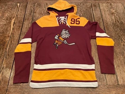 UMD Bulldogs Hombre XS Granate Campeón Hockey Jersey Sudadera con Capucha Sudadera con Capucha WOW Foto 1 de 4