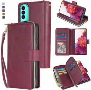For Wiko T50 Wallet Case 9Card Zipper Slots Kickstand Flip Leather Phone Case - Picture 1 of 42