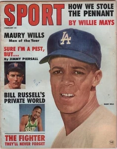 Sport Magazine / February 1963 Maury Wills-Bill Russell - Picture 1 of 2