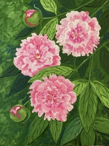 1.5x2 DOLLHOUSE MINIATURE PRINT OF PAINTING RYTA 1:12 SCALE PEONY FLOWER Art 🌸 - Picture 1 of 1