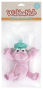 🎁🆕 WubbaNub Pink Kitty Pacifier Infant 0-6 mos. Soft Plush Toy Binkie Paci