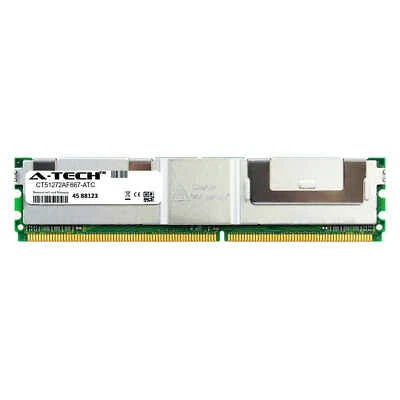 4GB DDR2 PC2-5300 ECC FBDIMM (Crucial CT51272AF667 Equivalent) Server Memory RAM - Image 1 of 2