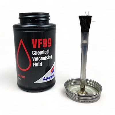 Vulcanising Cement - Tyre Repair Glue With Brush Tyre Patch Car Van Bike Fluid - Image 1 of 4