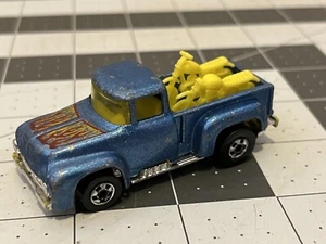 1973 Hot Wheels Blue 1956 Ford Pickup Truck with Motorcycles Malaysia - Picture 1 of 5