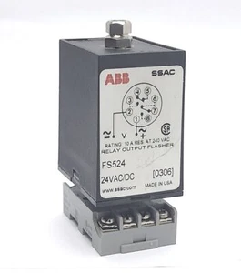 ABB FS524 SR2P-06 Relaisausgang Blinker Timer, DIN-Schiene Zubehör, 24 VAC/DC Eingang - Bild 1 von 4