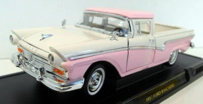 Lucky Diecast 1/18 Scale 92208 - 1957 Ford Ranchero - Pink White - Image 1 of 4