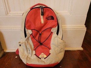 maroon north face backpack