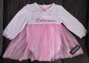 Baby Glam Snow Princess Dress Tutu Skirted One Piece Pink White Silver 6 M-NWT - Picture 1 of 1