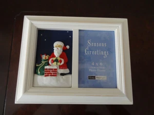 Home Profiles Seasons Greeting Christmas 4 X 6 Photo Wood Frame Table Mount New. - Picture 1 of 5