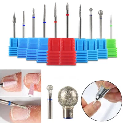 Nail Drill Bits Diamond Milling Cutter Rotary Burr Files Cuticle Manicure Tools⇓ - Image 1 of 4
