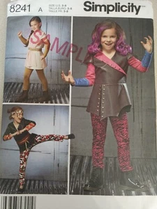 Disfraces de Halloween de guerrero ninja con patrón de simplicidad 8241 para niñas tallas 3 4 5 6 - Imagen 1 de 2
