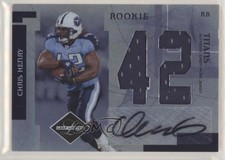 2007 Leaf Limited Jersey Number Signatures /25 Chris Henry #RJ-13 Rookie Auto RC