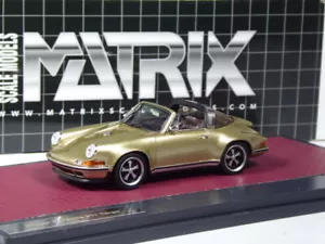 (KI-09-27) Matrix Singer Porsche 911 targa oro metallizzato in 1:43 in IMBALLO ORIGINALE - Foto 1 di 1