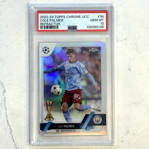 2022-23 Topps Cromo UEFA #34 Cole Palmer Refractor All Star Rookie RC PSA 10 - Imagen 1 de 2