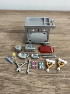 Sylvanian Families Hospital Medical Trolley & Accessories Ex Cond RARE RETIRED - Picture 1 of 5