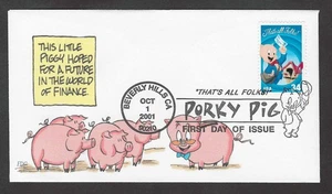 #3534a 34c "That's all Folks!" Porky Pig - FDC Cachet FDC - Picture 1 of 2