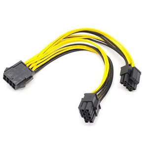 4X(CPU 8-Pin-Buchse auf Dual PCIe 2X 8-Pin (4&4) Stecker, Stromadapter-Spli6008 - Afbeelding 1 van 6
