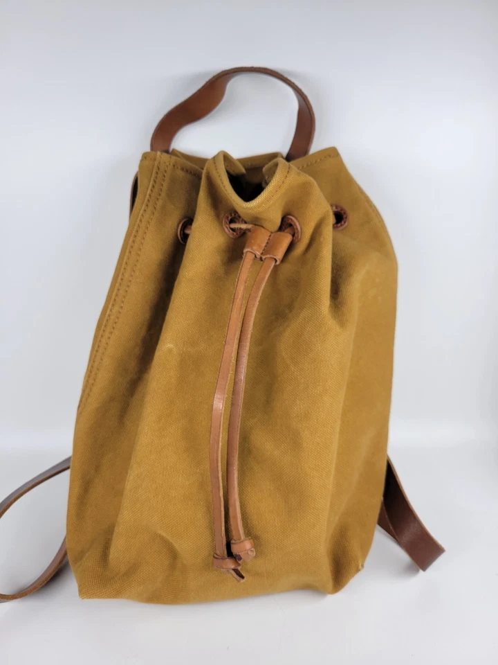 Mochila Madewell Camel Marrón Lona con Cuero Marrón Somerset Cordón Foto 1 de 4