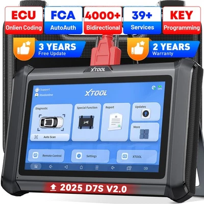 Escáner bidireccional para automóvil XTOOL D7S V2.0 sistema completo programador de llaves de diagnóstico Foto 1 de 4