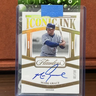 2024 Flawless Iconic Ink Mark Grace AUTO/10 GOLD SSP - Imagem 1 de 2