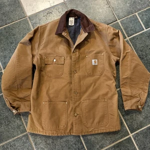 VTG Carhartt Men's Jacket Duck Blanket Lined RN#14806 Pre-Owned 44 Tall - Picture 1 of 15