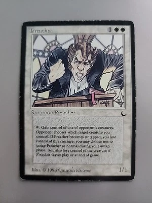 MTG Preacher The Dark Regular Uncommon MP See Pictures  - Image 1 of 2