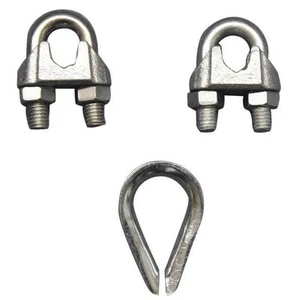 Dayton Wire Rope U-Bolt Clip and Thimble Kit 2VKK3 Dayton 2VKK3 190735236581 - Picture 1 of 2