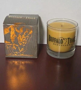 Buffalo Trace Bourbon Roasted Candle in Rocks Glass New - Picture 1 of 5