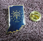 Vintage State of Indiana Enamel Lapel Pin