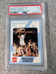Carolina del Norte 1989 Michael Jordan #15 PSA 5 EX UNC Tar Heels Coca-Cola - Imagen 1 de 1