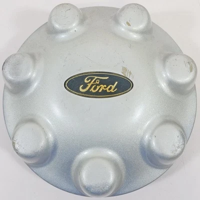 👀 UNA 1997-2004 Ford F150 / F250 # 3284A tapa central plateada 7 orejetas F85Z-1130-BA ✅ Foto 1 de 4