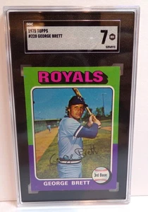 1975 Topps #228 George Brett (RC) Kansas City Royals SGC 7 NM #5394973 - Picture 1 of 2