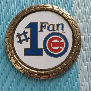 Drink Coaster Vintage Chicago Cubs #1 FAN Aminco Solid Brass 4 Inch Engraved - Picture 1 of 3