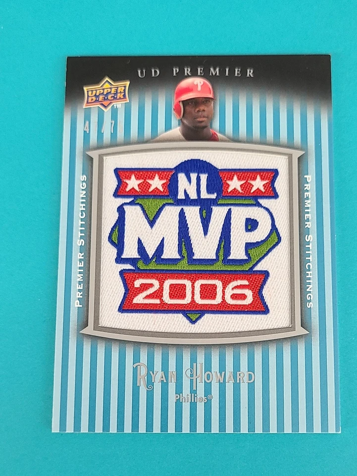 Карта 2008 UD Premier Stitchings /75 #PSTI-RY Ryan Howard Phillies N9 - Изображение 1 из 2