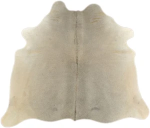 KUHFELL RINDERFELL TEPPICH GRAU BEIGE NATUR 170 x 180 cm - Picture 1 of 4