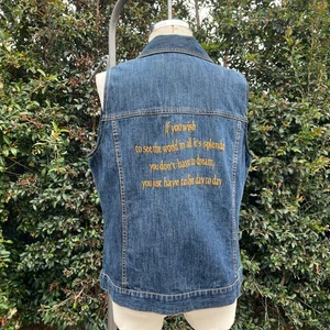 Chico’s Jeansweste Denim bestickt blau - Bild 1 von 8