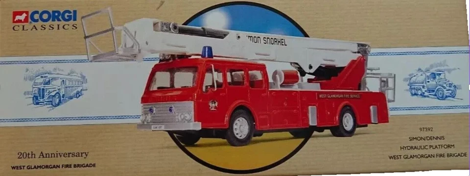 Corgi 97392 Simon/Dennis Hydraulic Platform W Glamorgan Fire Brigade Ltd Edition - Image 1 of 1