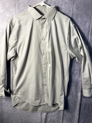 Camisa de vestir Kenneth Cole Awearness calce ajustado sin planchar para hombre 17 32/33 gris claro Foto 1 de 4