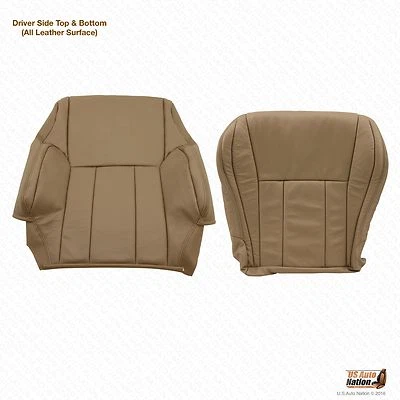 Cubierta de asiento de cuero tostado inferior y superior del conductor delantero para Toyota 4Runner 1998 1999 Foto 1 de 4