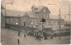 CPA Carte postale Belgique Souvret école des filles 1912? VM86024ok - Bild 1 von 2