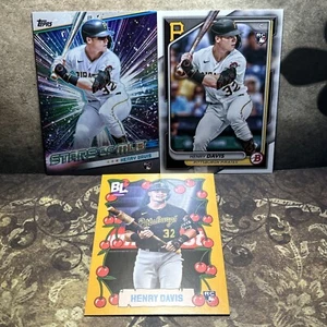 LOT - HENRY DAVIS - 3 CARDS - ROOKIES! - 2024 Topps TBL-10, SMLB-27 & Bowman #61 - Picture 1 of 4