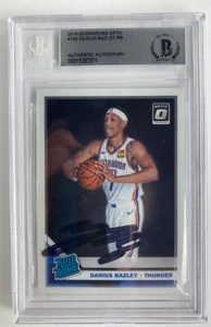 Autógrafo en losa Donruss Optic RC BAS 2019-20 firmado por Darius Bazley - Imagen 1 de 2