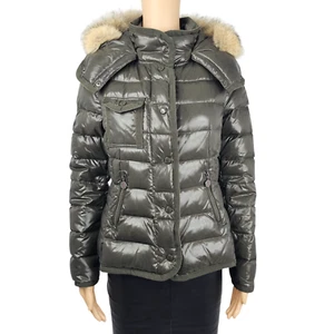 Moncler Armco Womens Dark Green Down Padded Jacket Size 1 - Picture 1 of 16