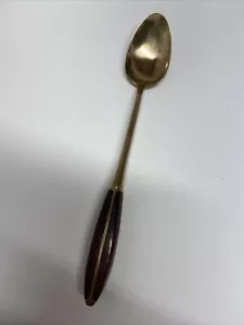 VINTAGE MID CENTURY MODERN MCM DANISH MODERN ICE TEA SPOON 7 INCHES LONG - Picture 1 of 12