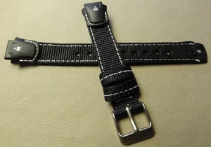 Ladies Timex T5K230 Ironman 30-Lap Triathlon 12mm Black Canvas Sport Watch Band - Picture 1 of 10