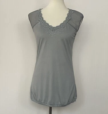 Sam & Max женщин Топ зеленый блестками галстук декольте эластичной без рукавов размер маленький - Изображение 1 из 4