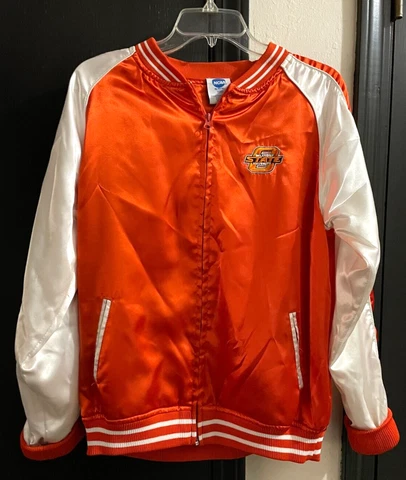 Vintage OSU Varsity Silk like Zip-Up Jacket Sz M Cover